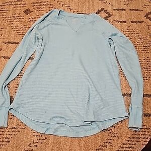 Blue waffle shirt American Eagle Small